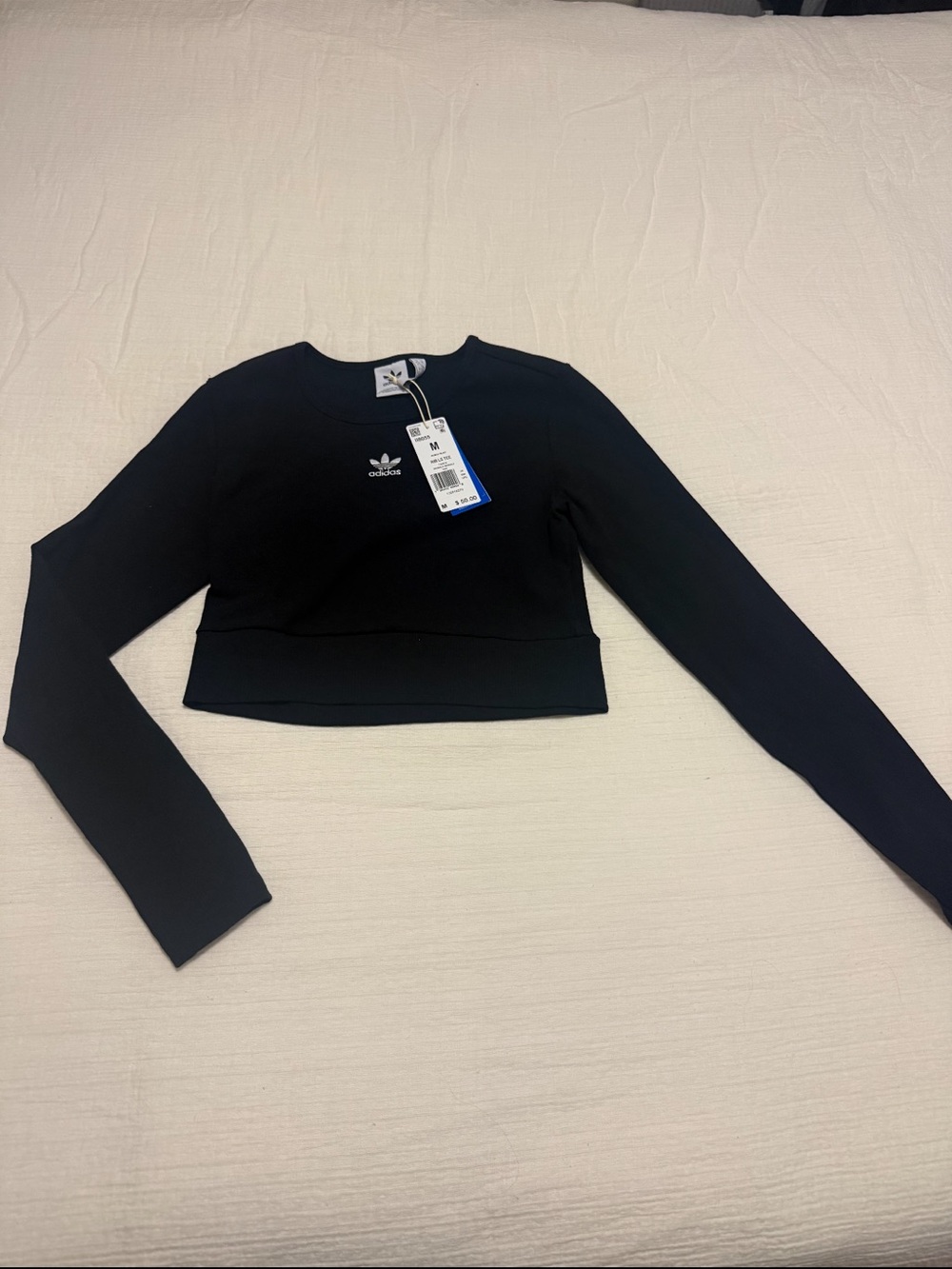 adidas Black Women's Cropped Crew shirt